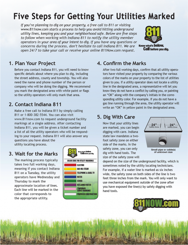 Call 811 Before You Dig - Indiana Energy - 811 Law